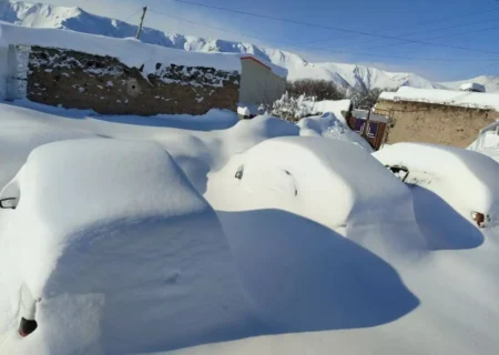بارش برف ۲ متری در ورزقان