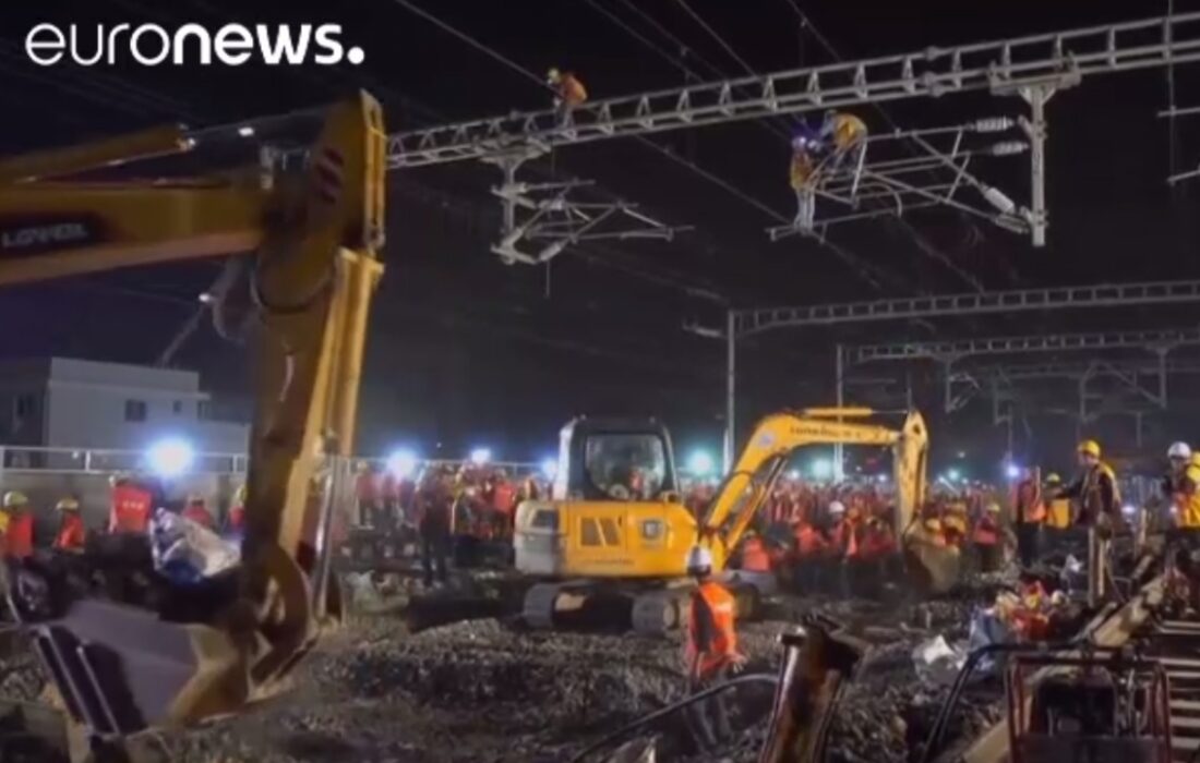 چین؛ ساخت ایستگاه قطار در کمتر از ۹ ساعت: